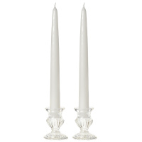 10 Inch White Taper Candles Dozen