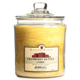 64 oz Cranberry Kettle Corn Large 3 Wick Scented Jar Candles