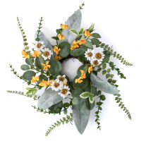 Daisy Marigold Blooms 4.5 Inch Candle Ring