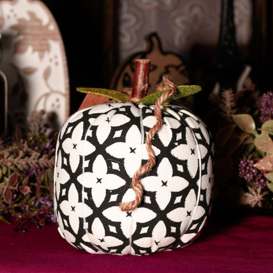 Patterned Plush Pumpkin