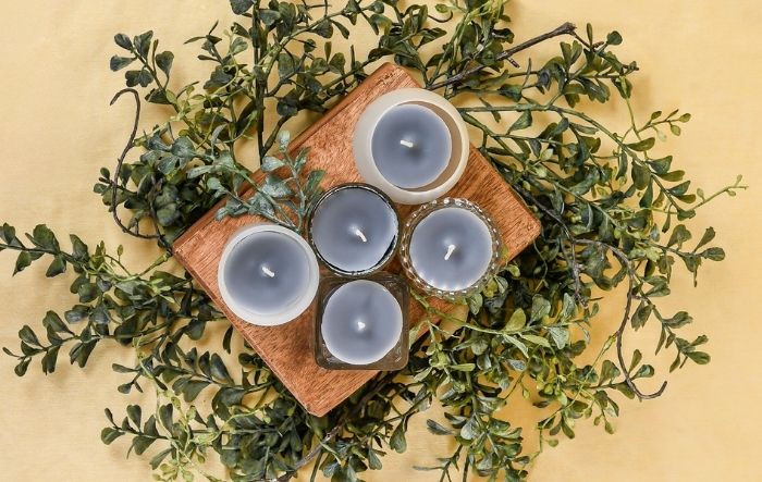 Various Votive Cups in a Beautiful Votive Candle Display