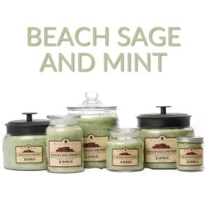 Beach Sage and Mint scented candles