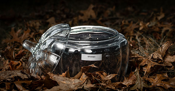 black pumpkin jar